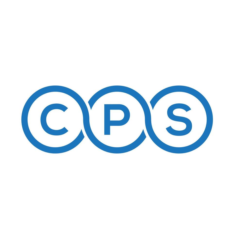 diseño del logotipo de la letra cps sobre fondo blanco. concepto de logotipo de letra de iniciales creativas de cps. diseño de carta cps. vector