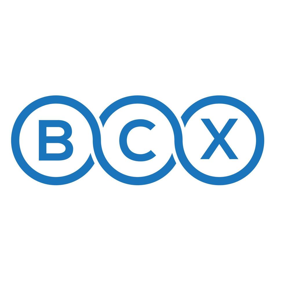 diseño del logotipo de la letra bcx sobre fondo blanco. Concepto de logotipo de letra de iniciales creativas bcx. diseño de letras bcx. vector