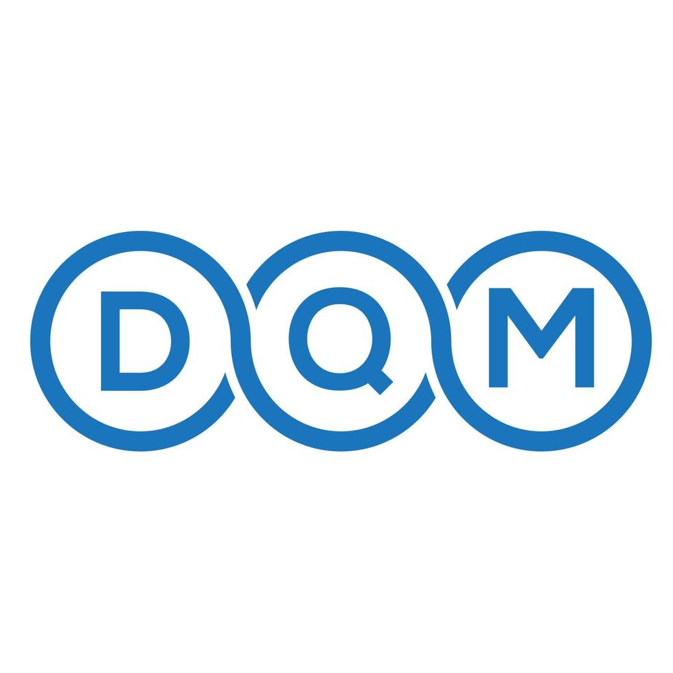 diseño de logotipo de letra dqm sobre fondo negro.concepto de logotipo de letra inicial creativa dqm.diseño de letra vectorial dqm. vector