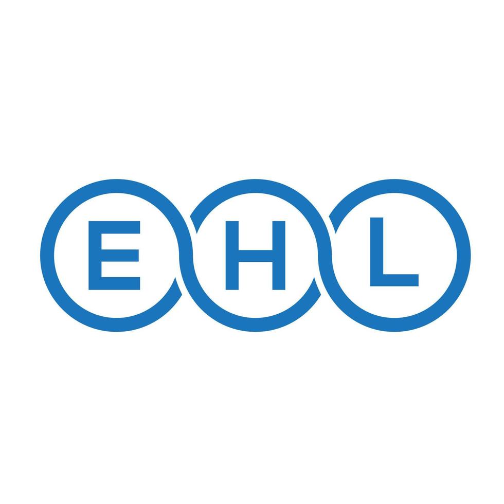 diseño de logotipo de letra ehl sobre fondo negro.concepto de logotipo de letra inicial creativa ehl.diseño de letra vectorial ehl. vector