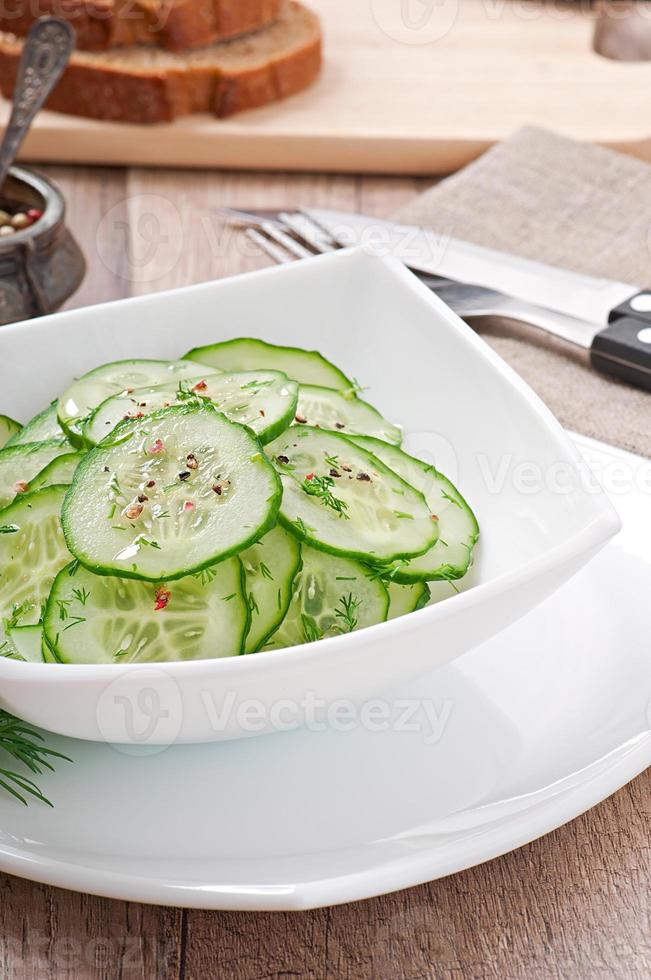 Fresh cucumber salad photo