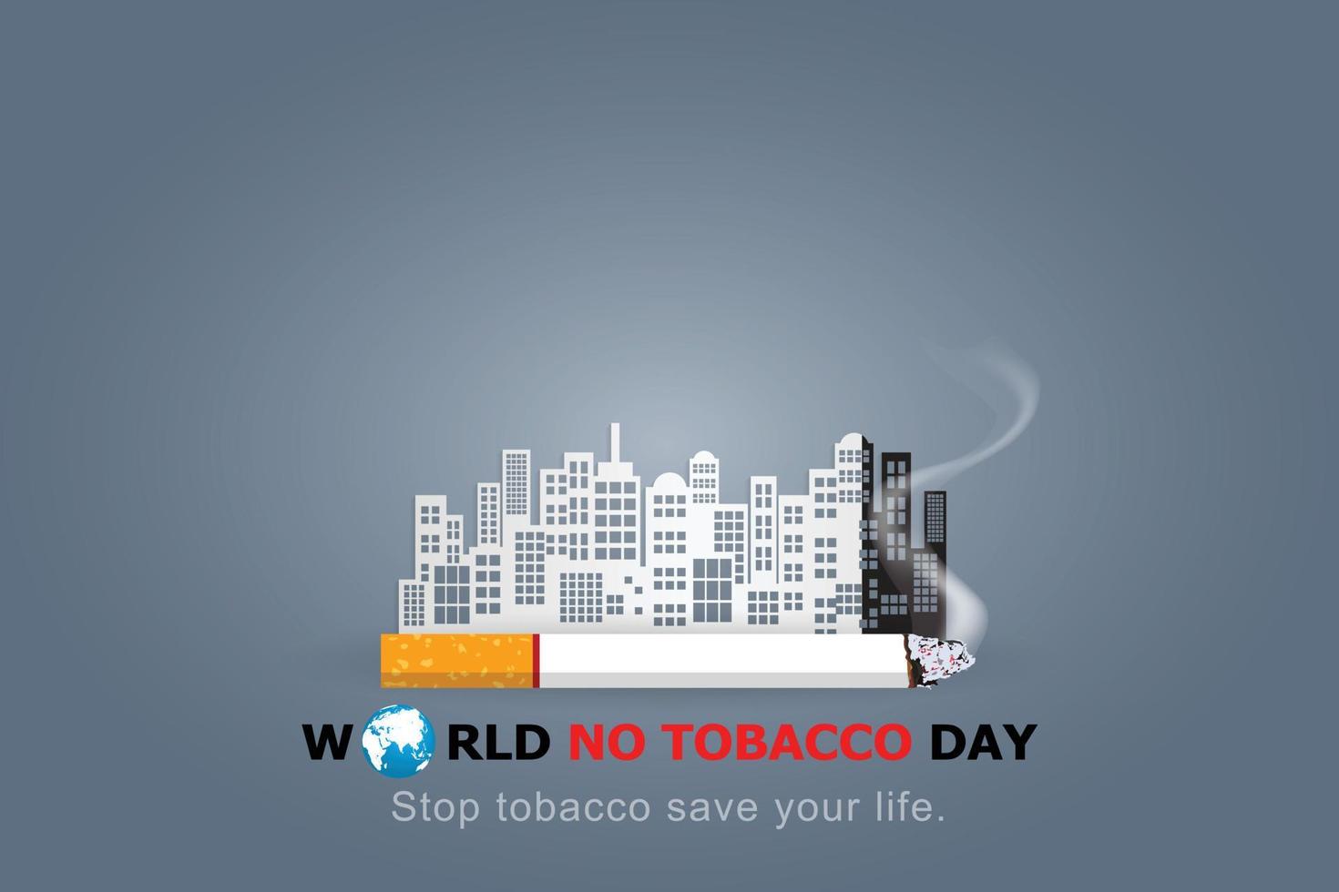 Stop Smoking. World No Tobacco Day. illustration Vector Eps 10.