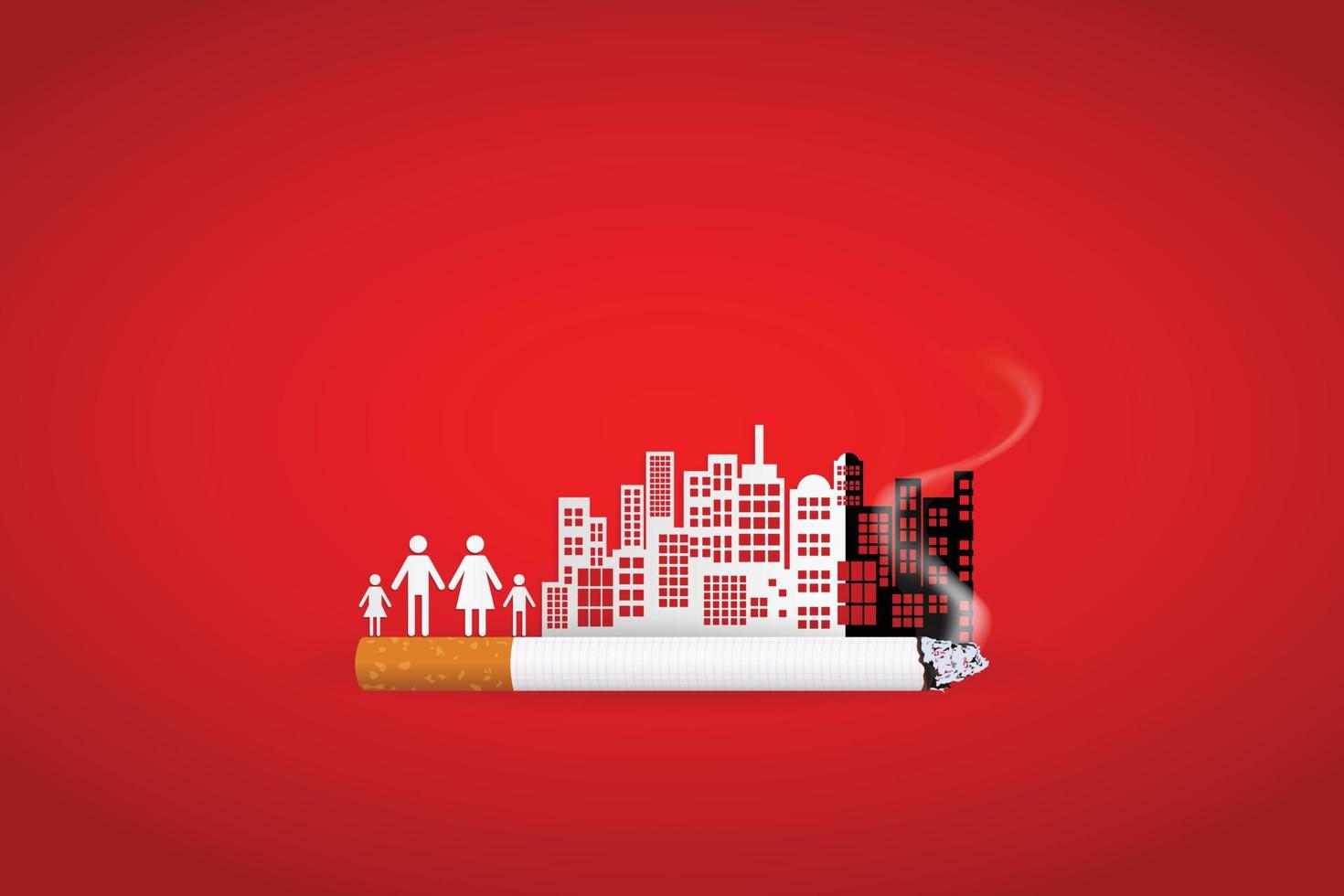 deja de fumar. día mundial sin tabaco. ilustraciones vectoriales eps 10. vector