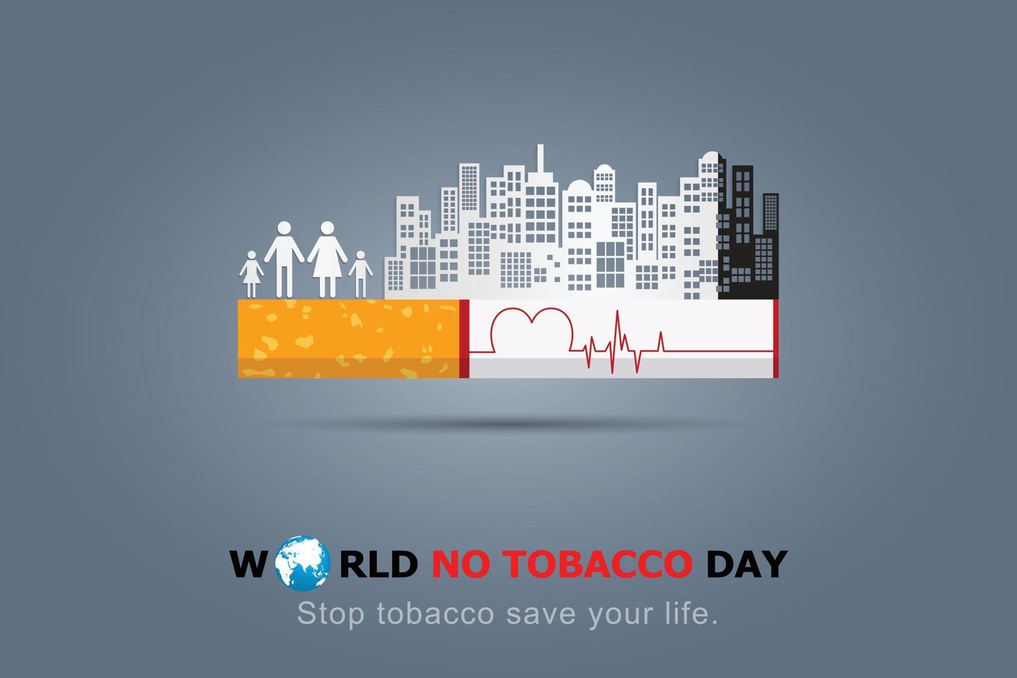 Stop Smoking. World No Tobacco Day. illustration Vector Eps 10.