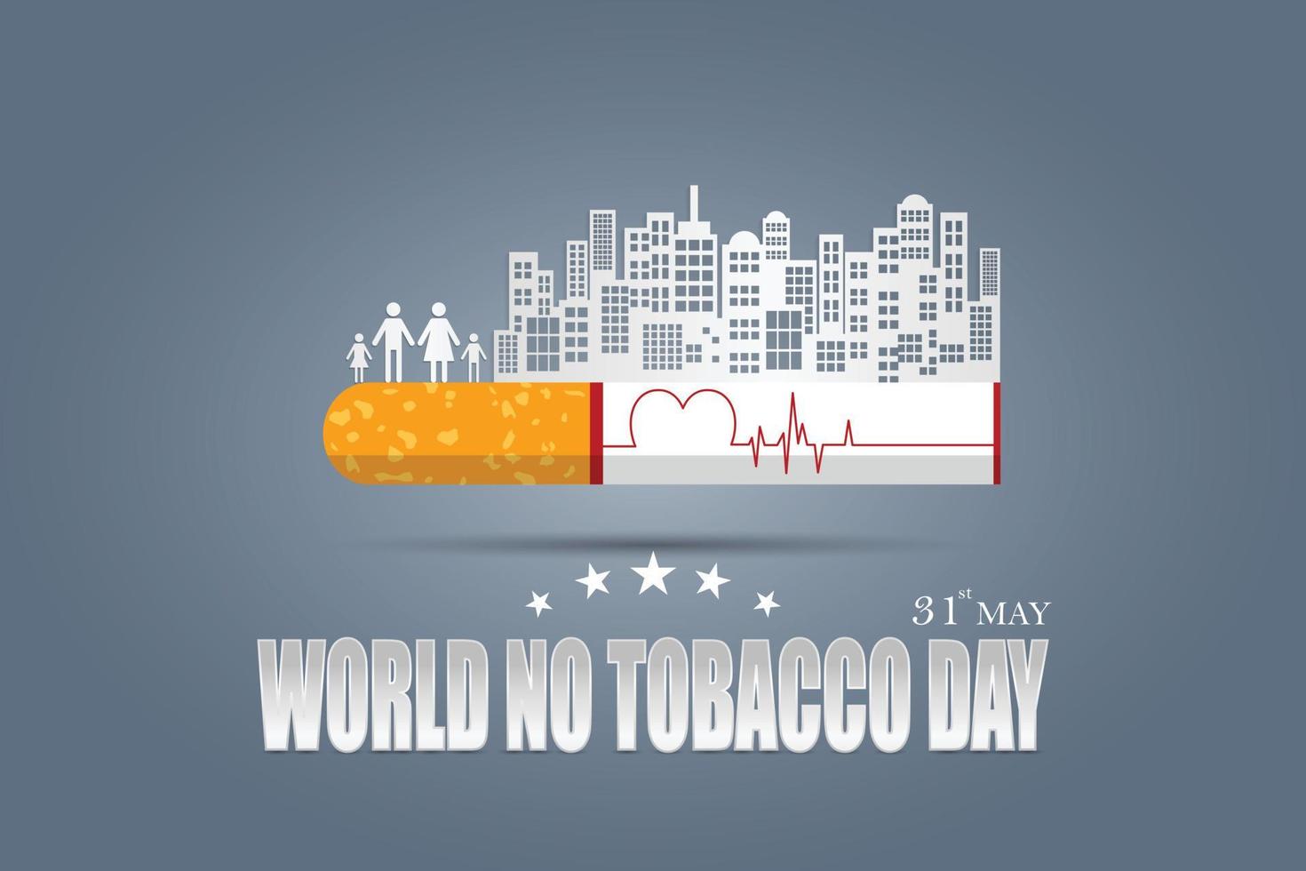 Stop Smoking. World No Tobacco Day. illustration Vector Eps 10.