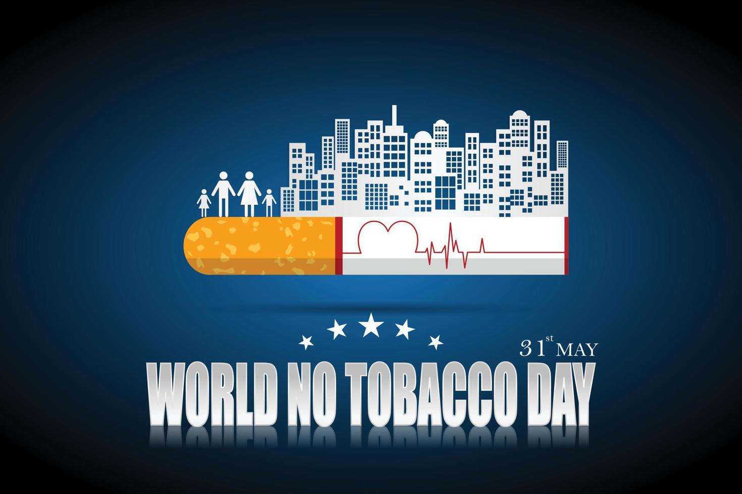 Stop Smoking. World No Tobacco Day. illustration Vector Eps 10.