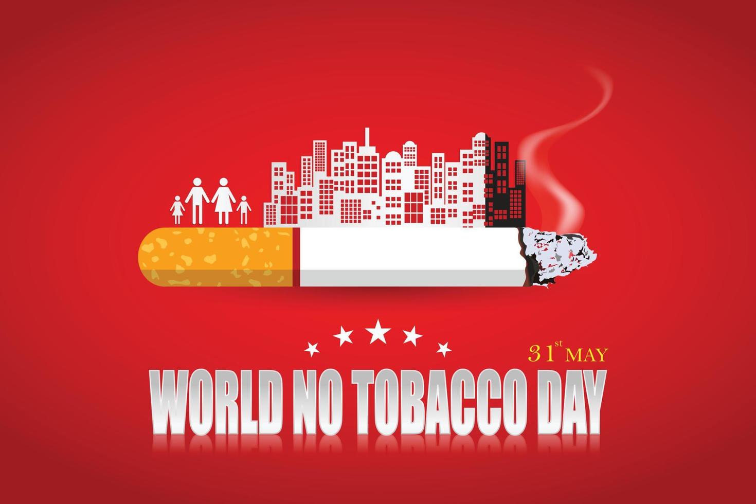 Stop Smoking. World No Tobacco Day. illustration Vector Eps 10.