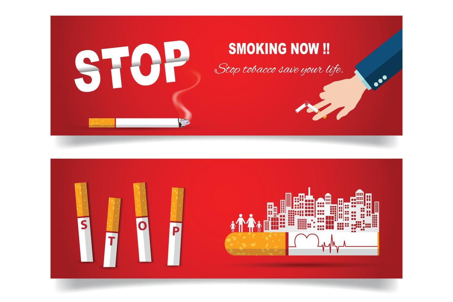 Stop Smoking. World No Tobacco Day. illustration Vector Eps 10.