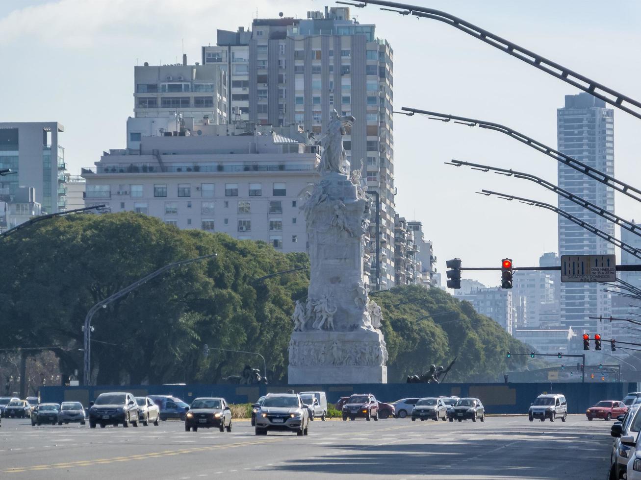 Buenos Aires, Argentina. 2019. Traffic on Libertador avenue photo