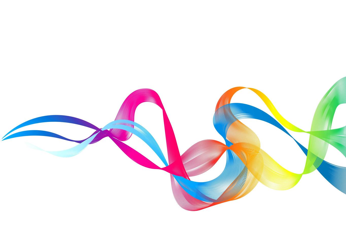 Abstract wave background design. Stylish line art background with colorful shiny waves. Curved wavy line on white background. photo