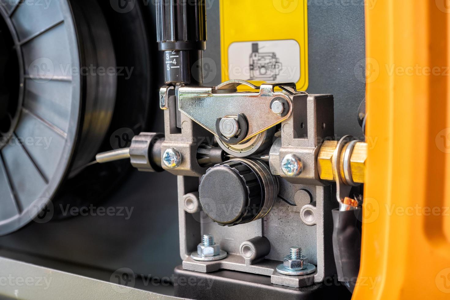 Wire Feeder Motor of Mig Mag Welding Machine ,Wire Feed Assembly set .selective focus photo
