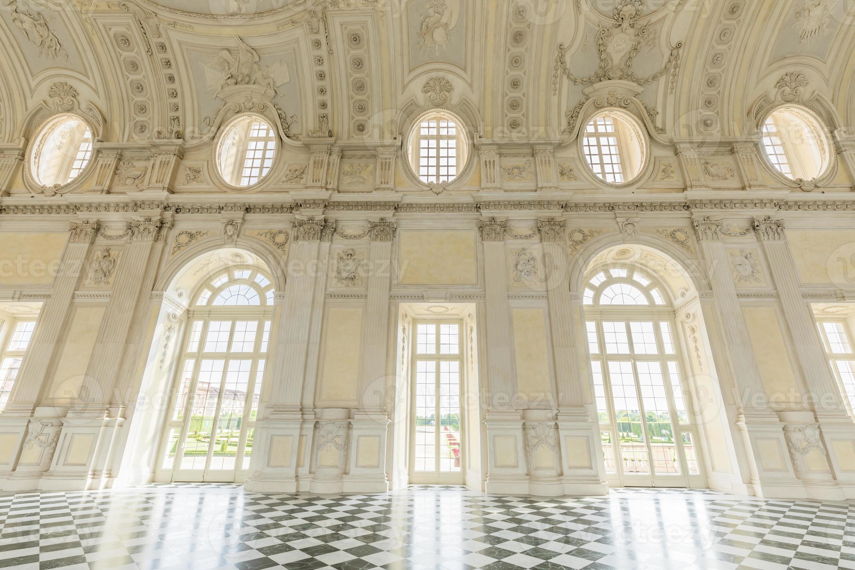 Venaria Reale, Italy - luxury interior old royal palace. Gallery