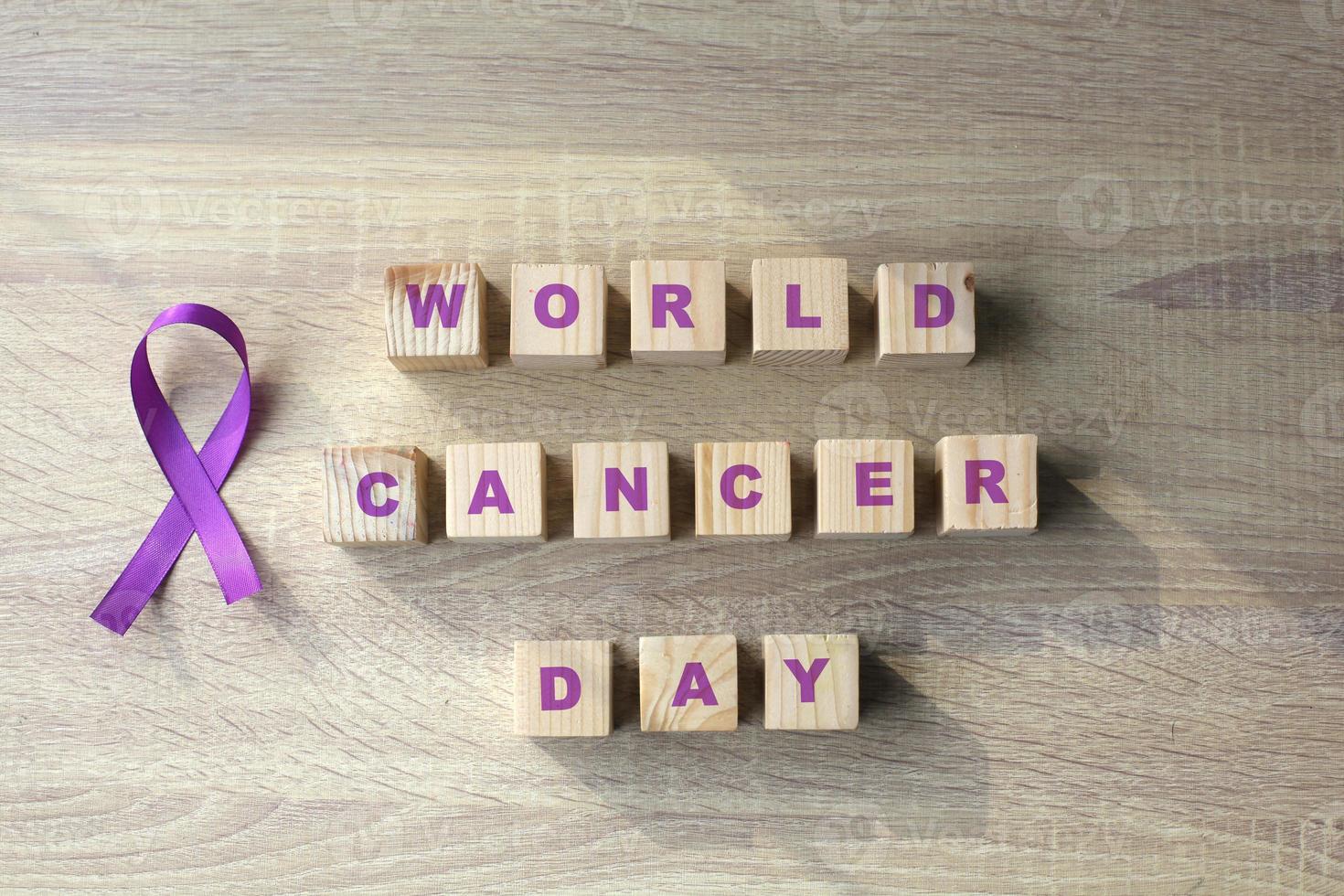 Purple Ribbon For Alzheimer's Disease, Pancreatic Cancer, Epilepsy Awareness, World Cancer Day photo