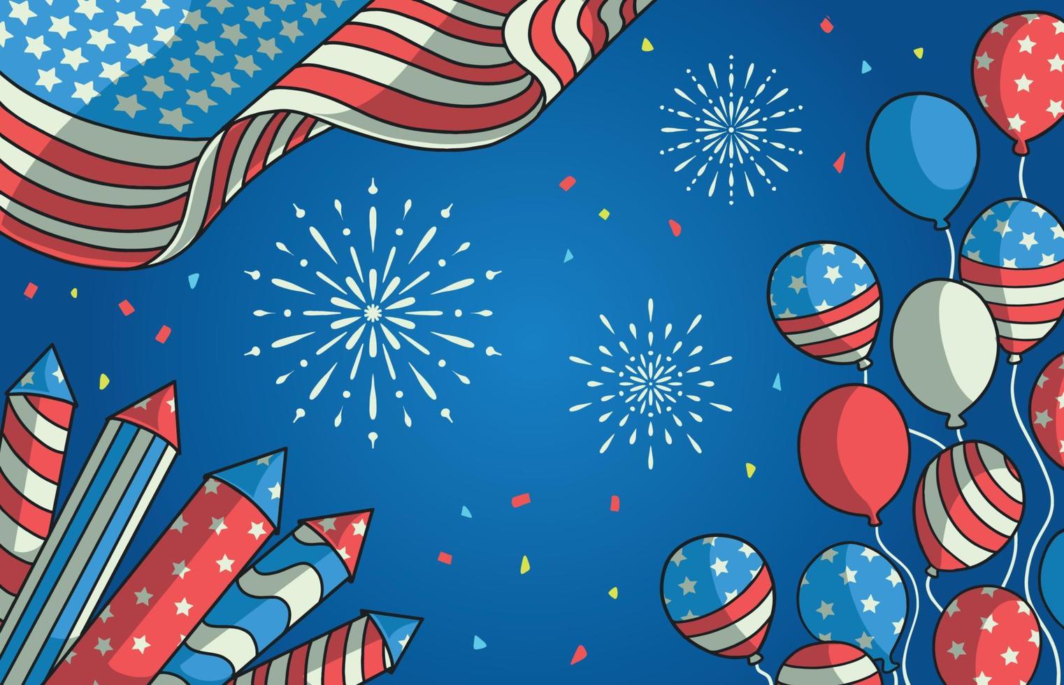 American 4th July Celebration Concept vector