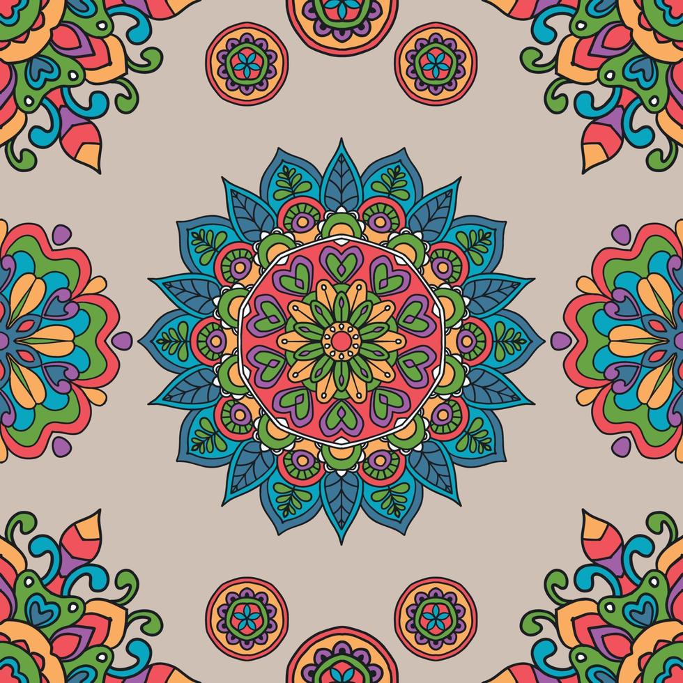 Mandala Seamless Pattern Concept vector