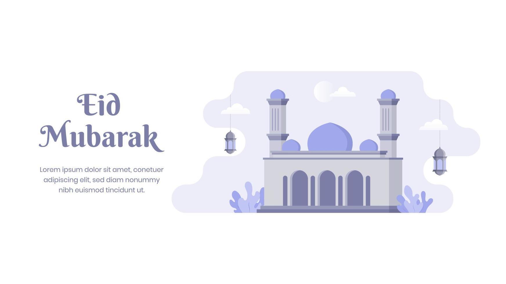 Flat eid al Fitr illustration vector