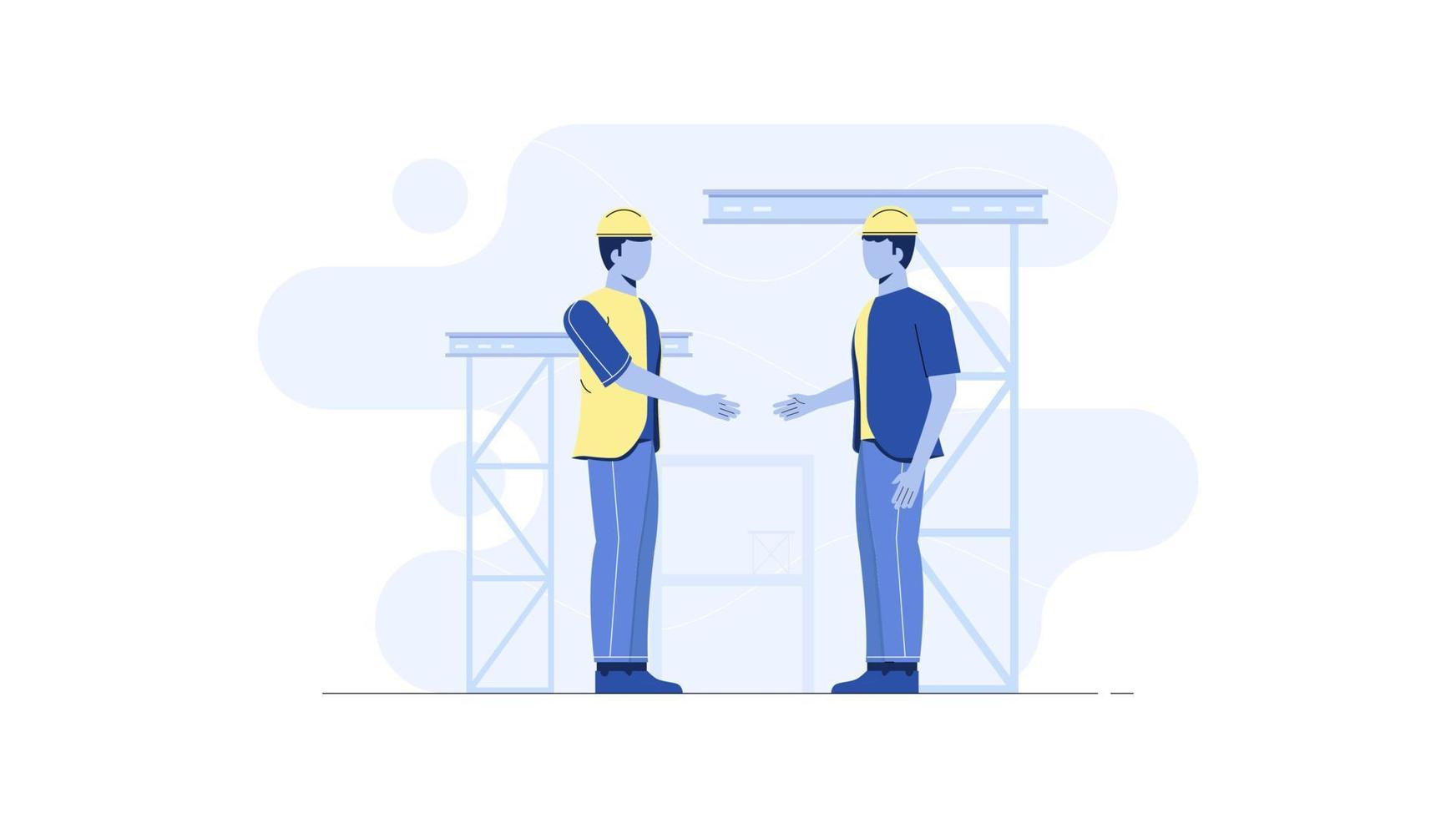 Flat illustration of engineering and construction vector