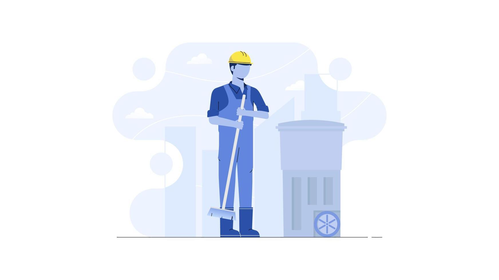 Flat illustration of cleaning service vector