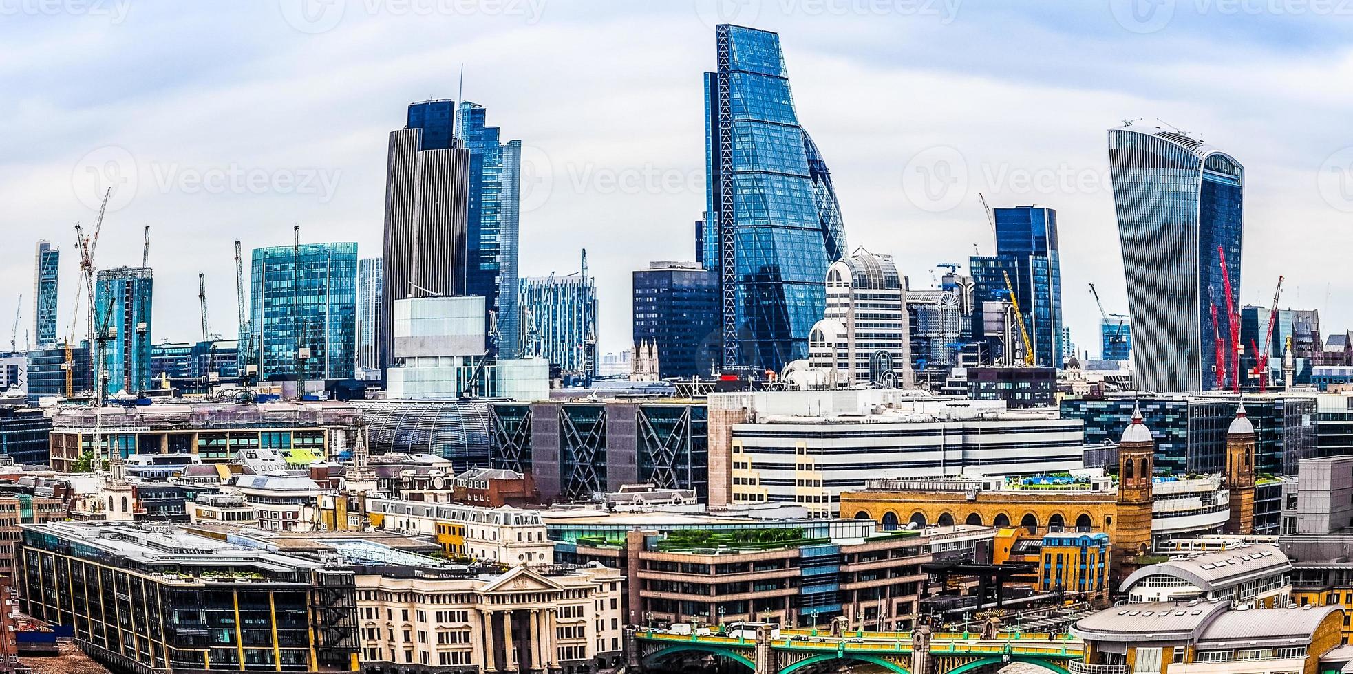 HDR Aerial view of London photo