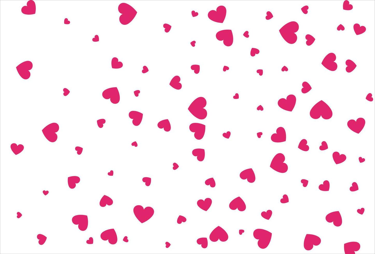 Red heart background. Love confetti background vector