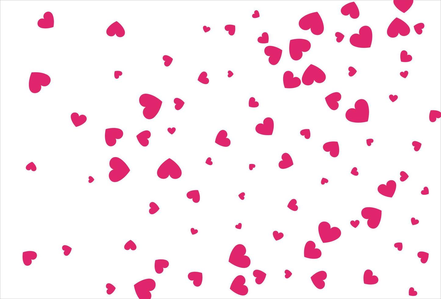 Red heart background. Love confetti background vector