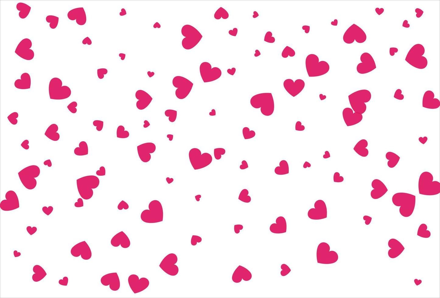 Red heart background. Love confetti background vector