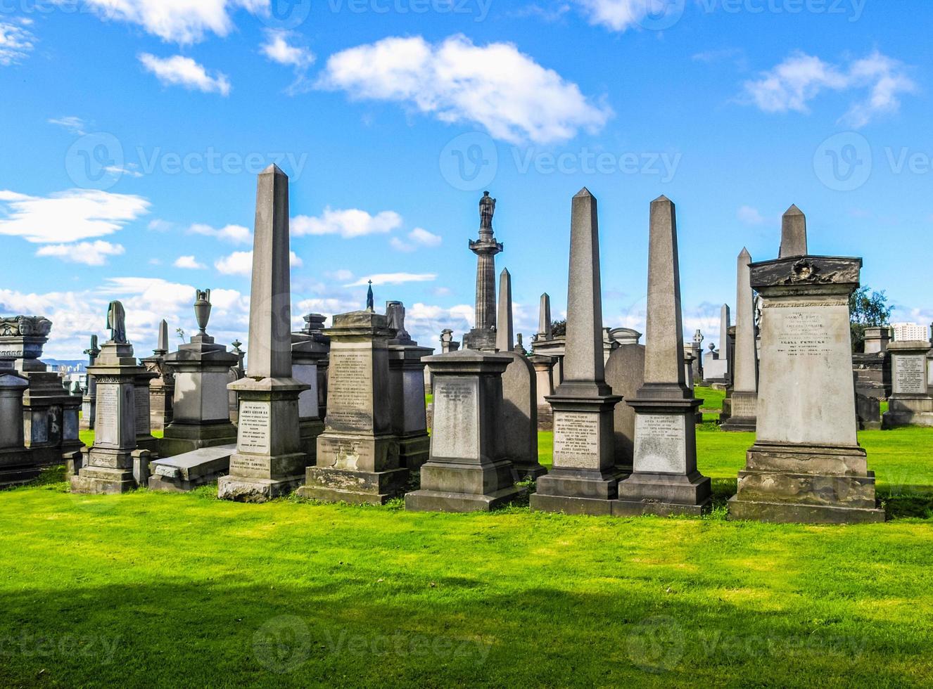 HDR Glasgow cemetery necropolis photo