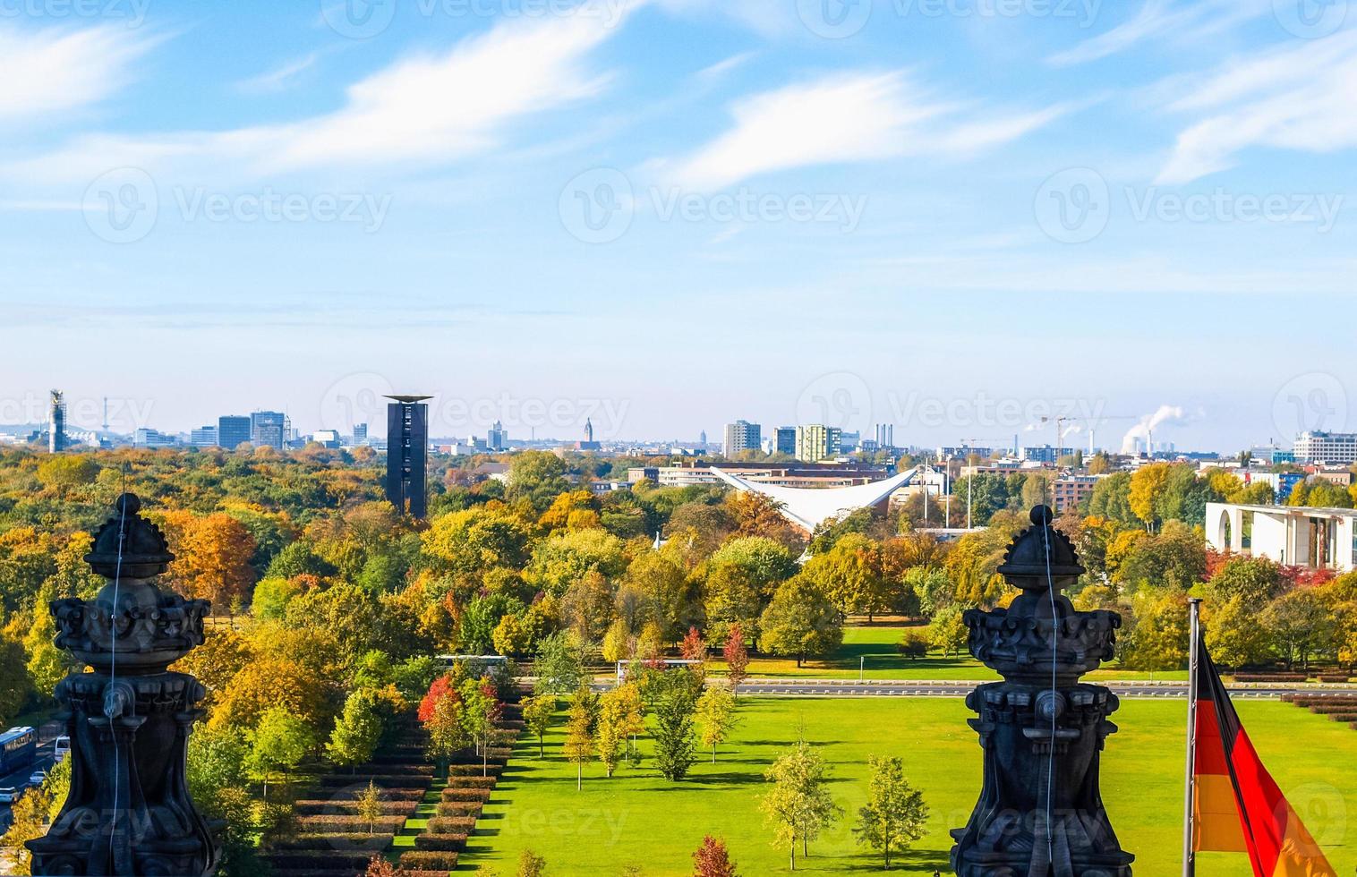 HDR Aerial view of Berlin photo