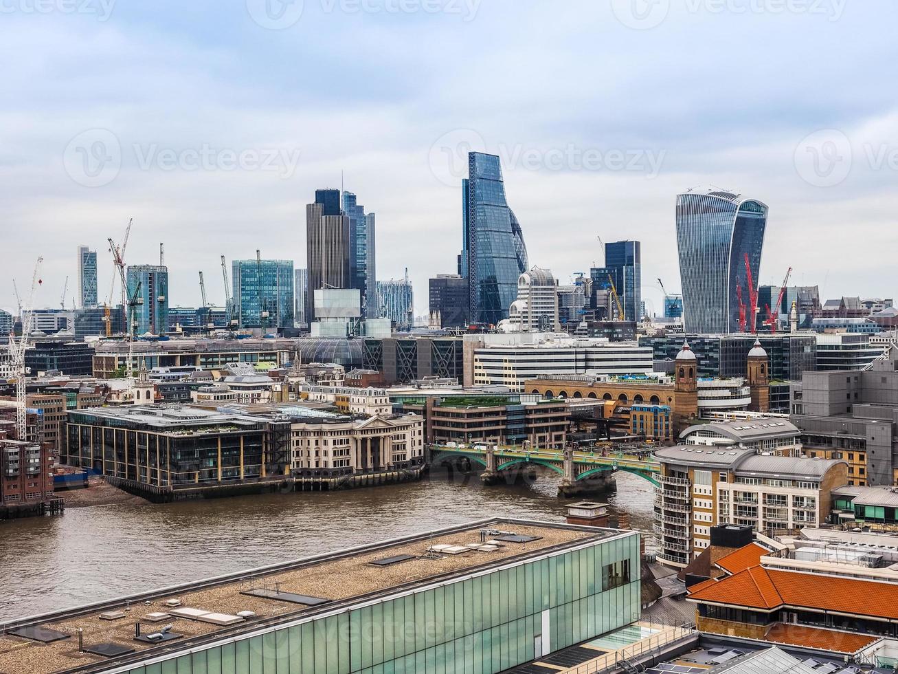 HDR Aerial view of London photo