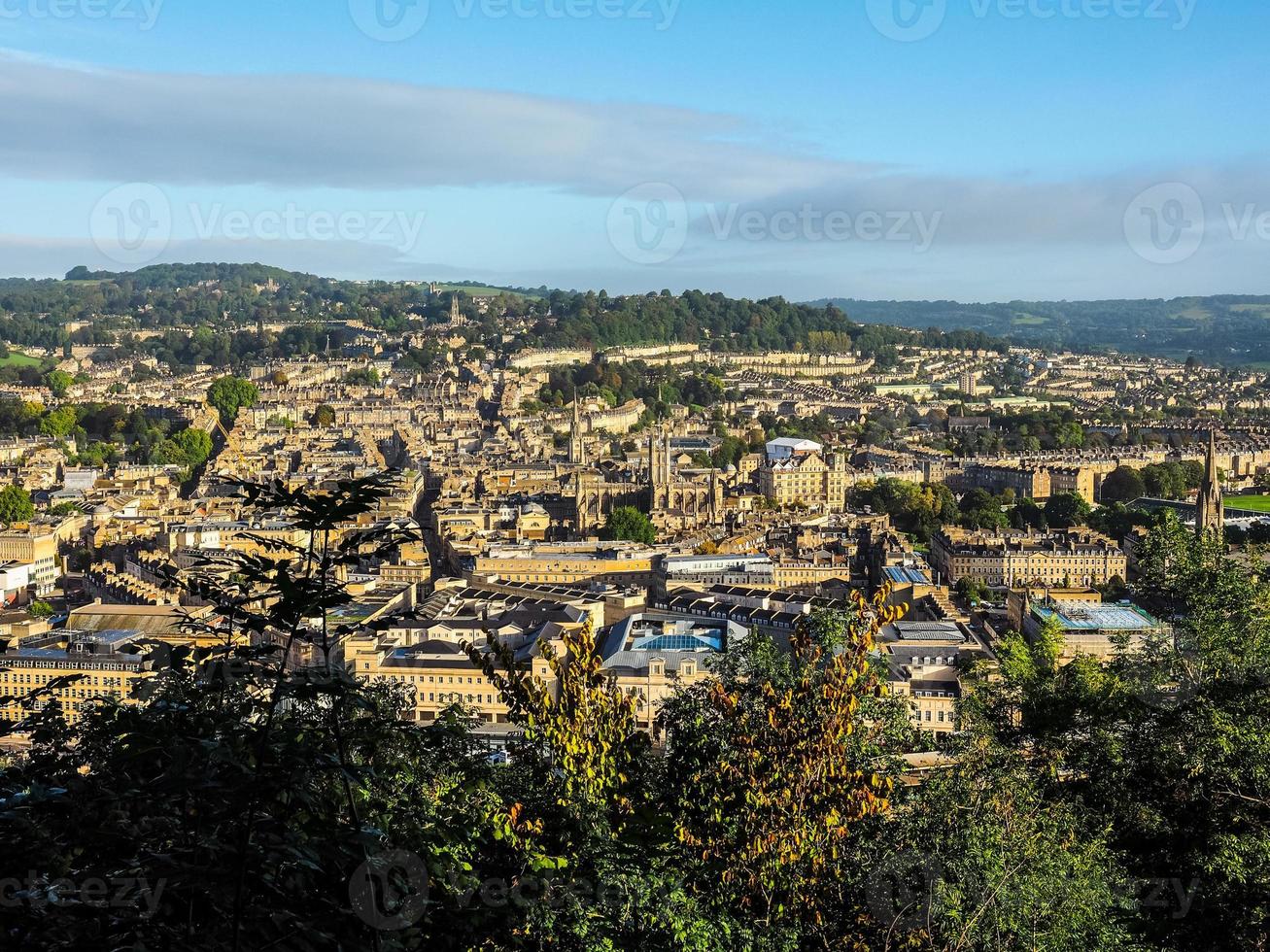 HDR Aerial view of Bath photo