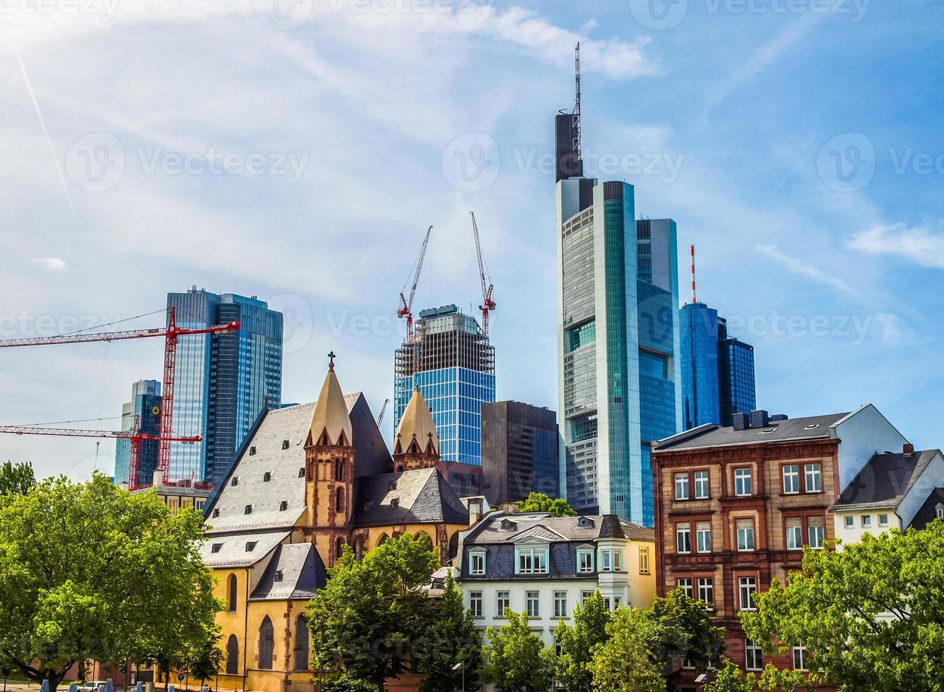 hdr vista de frankfurt, alemania foto