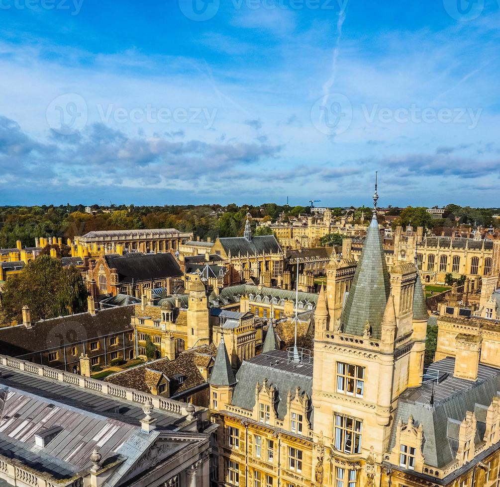 HDR Aerial view of Cambridge photo