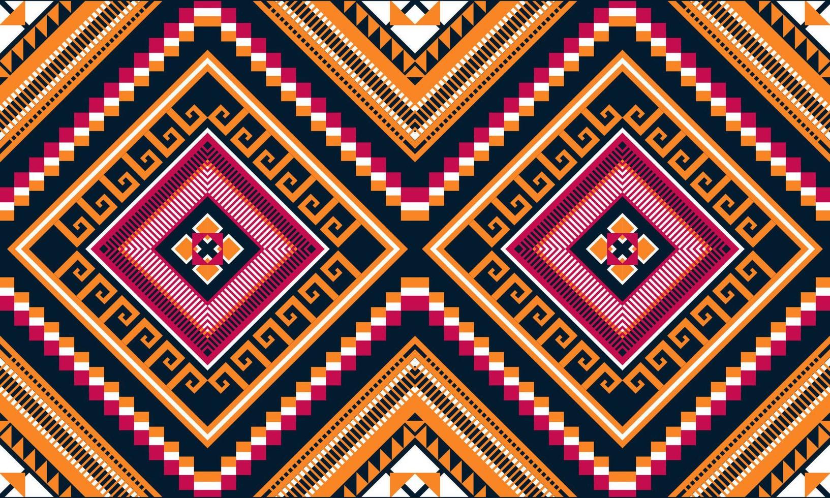 Geometric ethnic oriental pattern traditional Design for background,carpet,wallpaper,clothing,wrapping,Batik,fabric,Vector illustration.embroidery style. vector