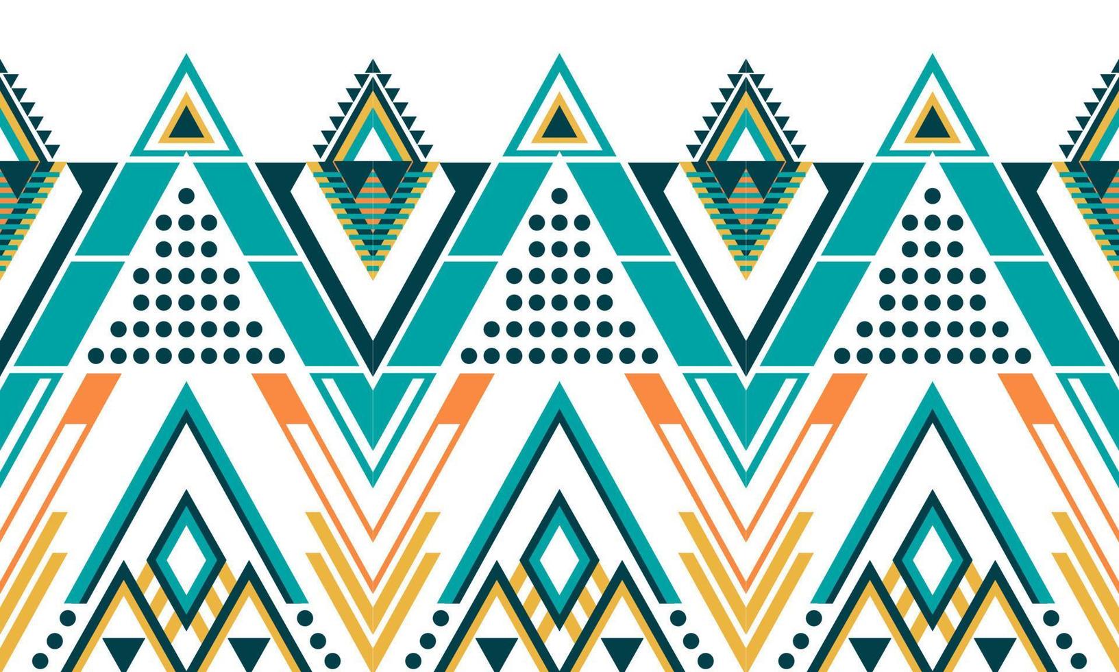 Geometric ethnic oriental pattern traditional Design for background,carpet,wallpaper,clothing,wrapping,Batik,fabric,Vector illustration.embroidery style. vector