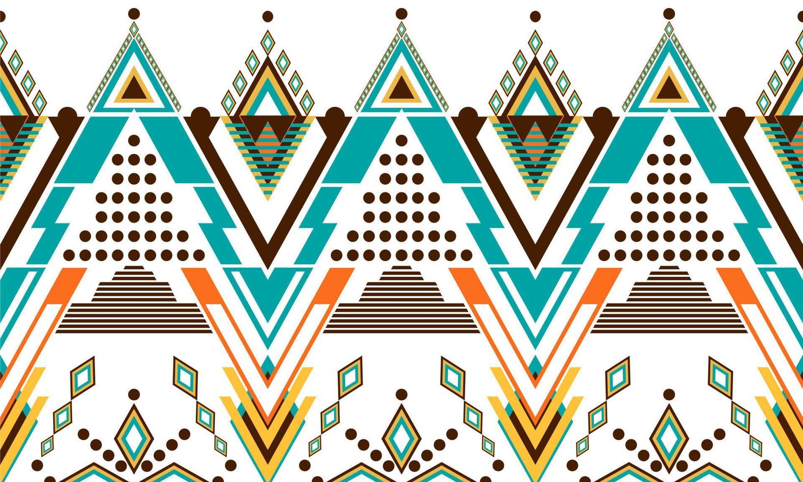 Geometric ethnic oriental pattern traditional Design for background,carpet,wallpaper,clothing,wrapping,Batik,fabric,Vector illustration.embroidery style. vector