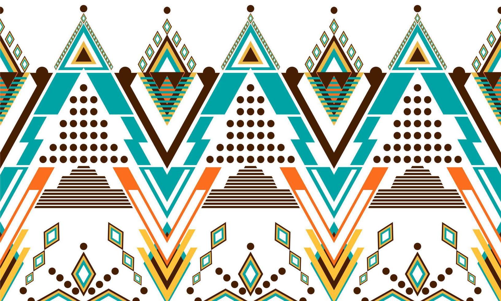 diseño tradicional de patrón oriental étnico geométrico para fondo, alfombra, papel tapiz, ropa, envoltura, batik, tela, estilo de bordado de ilustración vectorial. vector