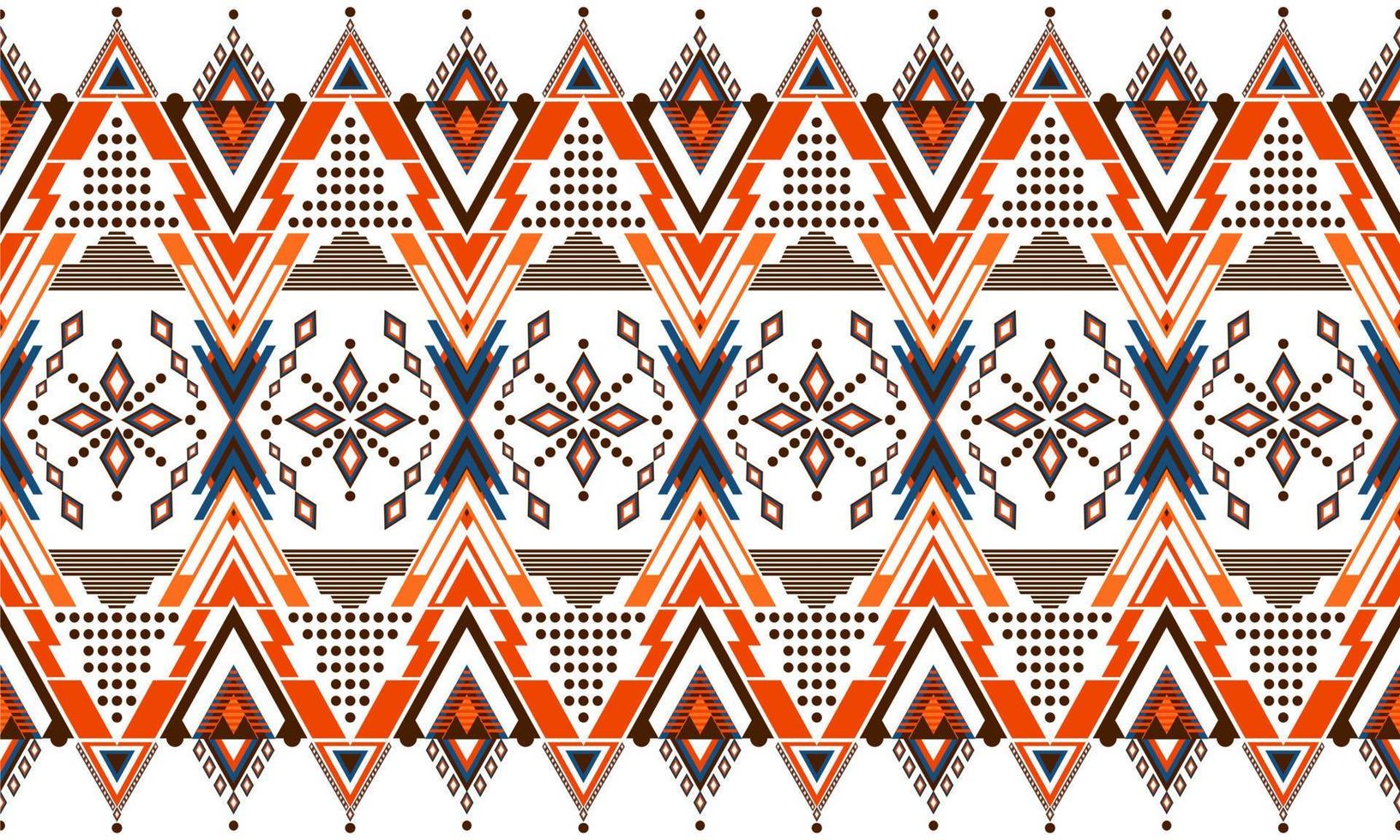 diseño tradicional de patrón oriental étnico geométrico para fondo, alfombra, papel tapiz, ropa, envoltura, batik, tela, estilo de bordado de ilustración vectorial. vector