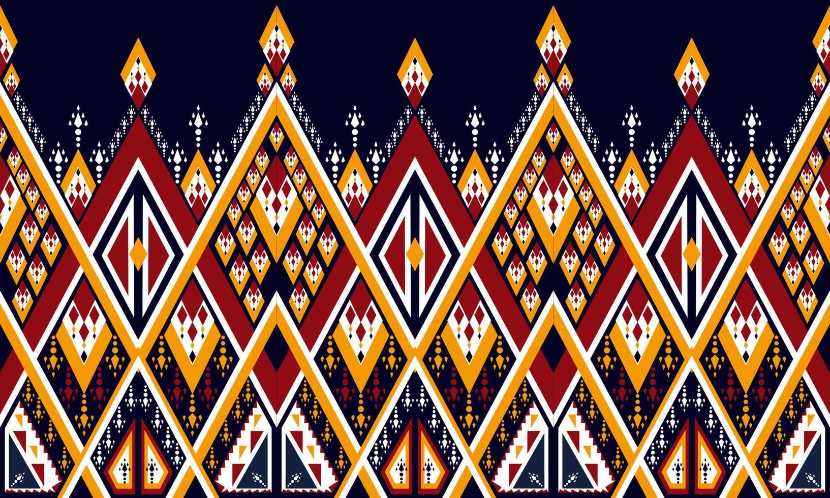 Fondo étnico abstracto del modelo del chevron del ikat. , alfombra, papel tapiz, ropa, envoltura, batik, tela, estilo de ilustración vectorial. vector