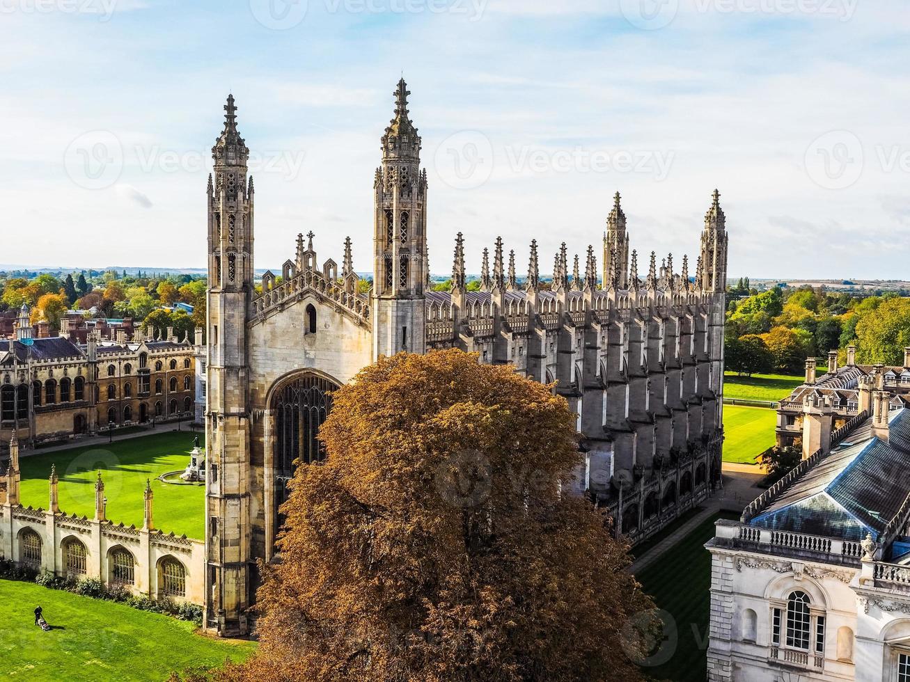 HDR Aerial view of Cambridge photo