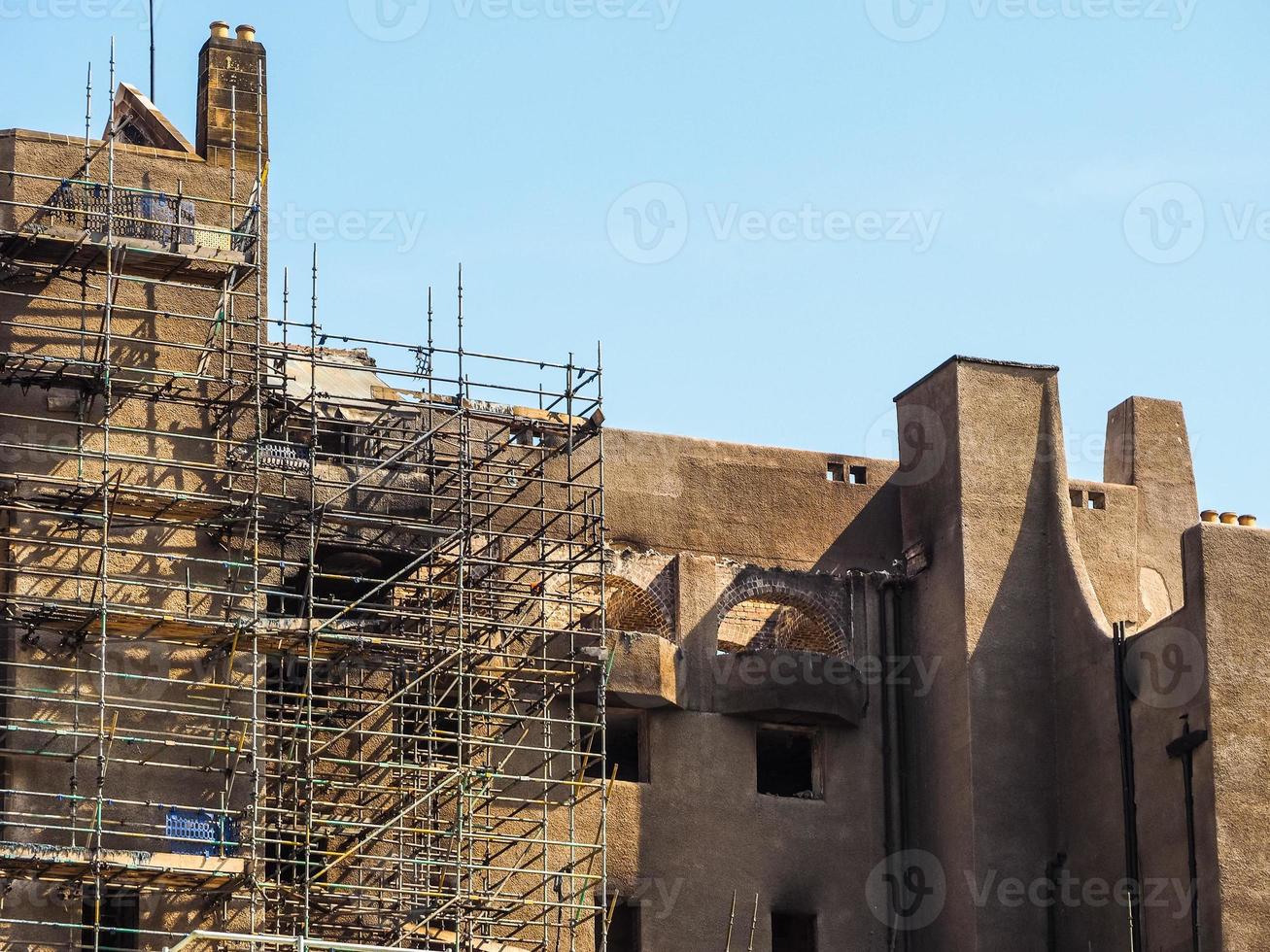 HDR Glasgow School of Art ruins after fire in Glasgow photo