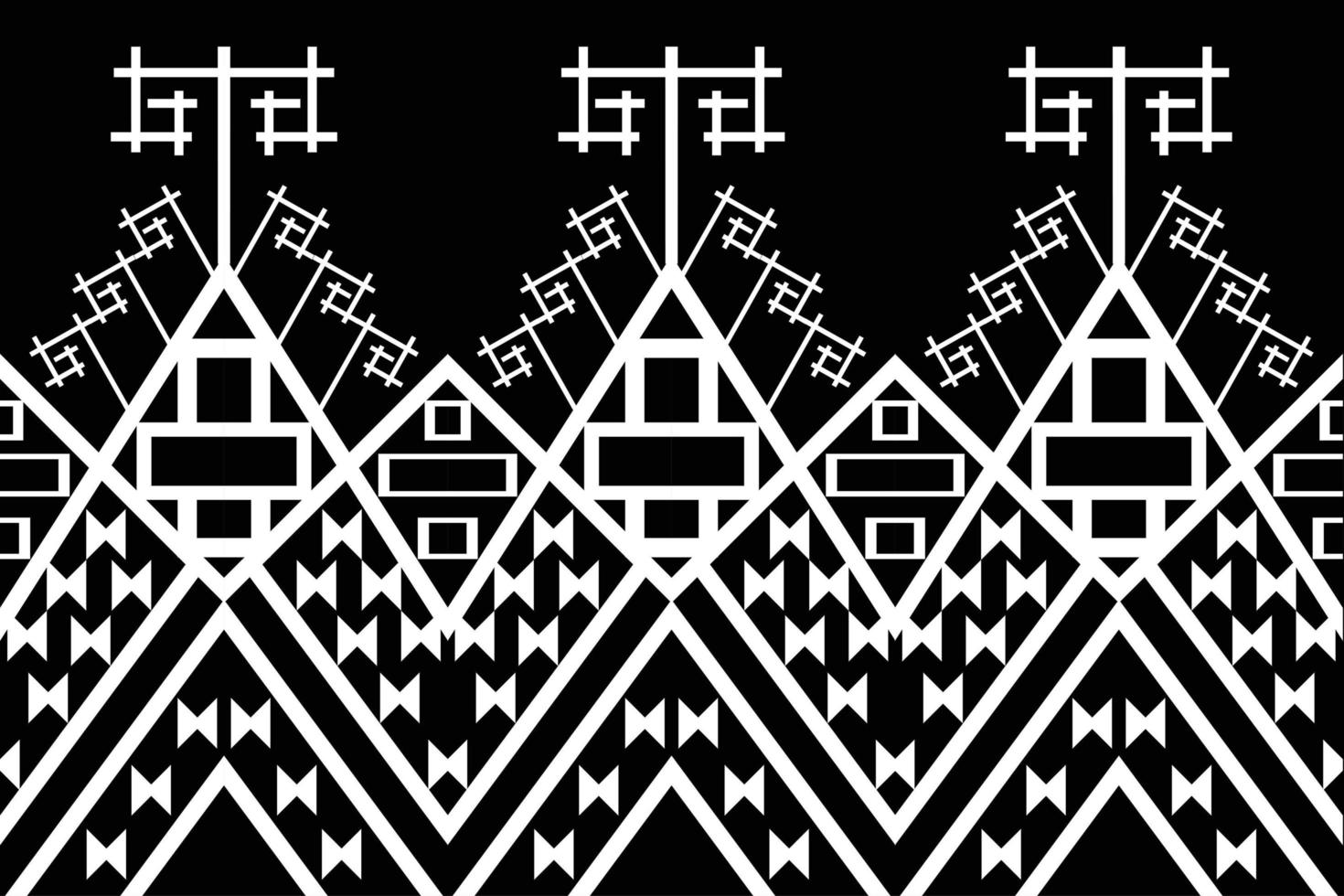 Abstract ethnic ikat chevron pattern vector