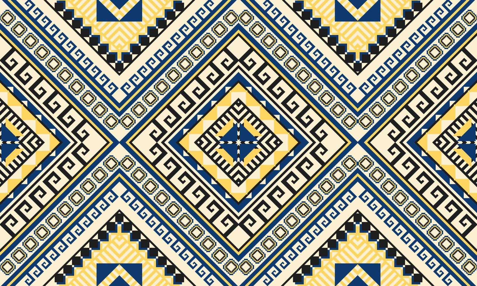 diseño tradicional de patrón oriental étnico geométrico para fondo, alfombra, papel tapiz, ropa, envoltura, batik, tela, estilo de bordado de ilustración vectorial. vector