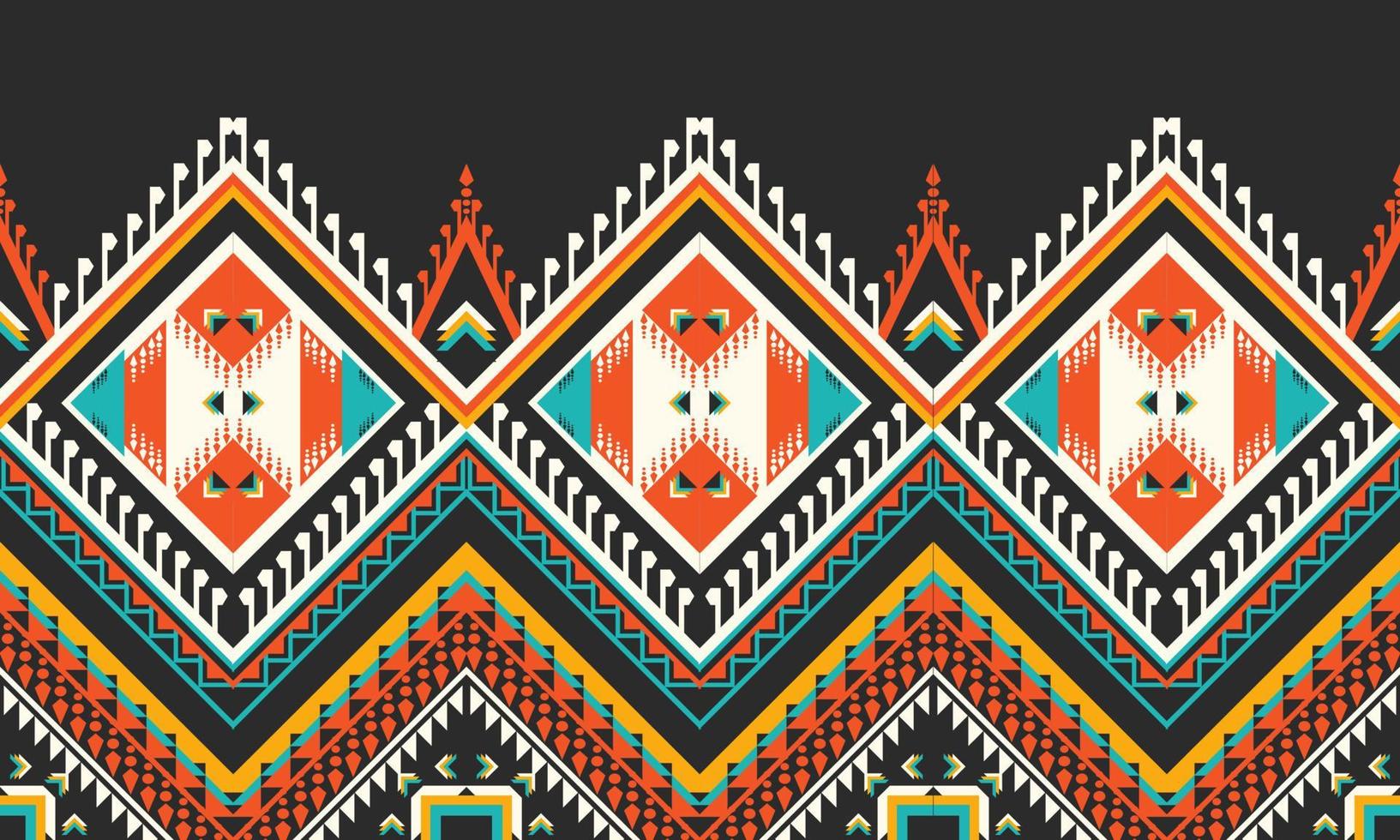 Geometric ethnic oriental pattern traditional Design for background,carpet,wallpaper,clothing,wrapping,Batik,fabric,Vector illustration.embroidery style. vector