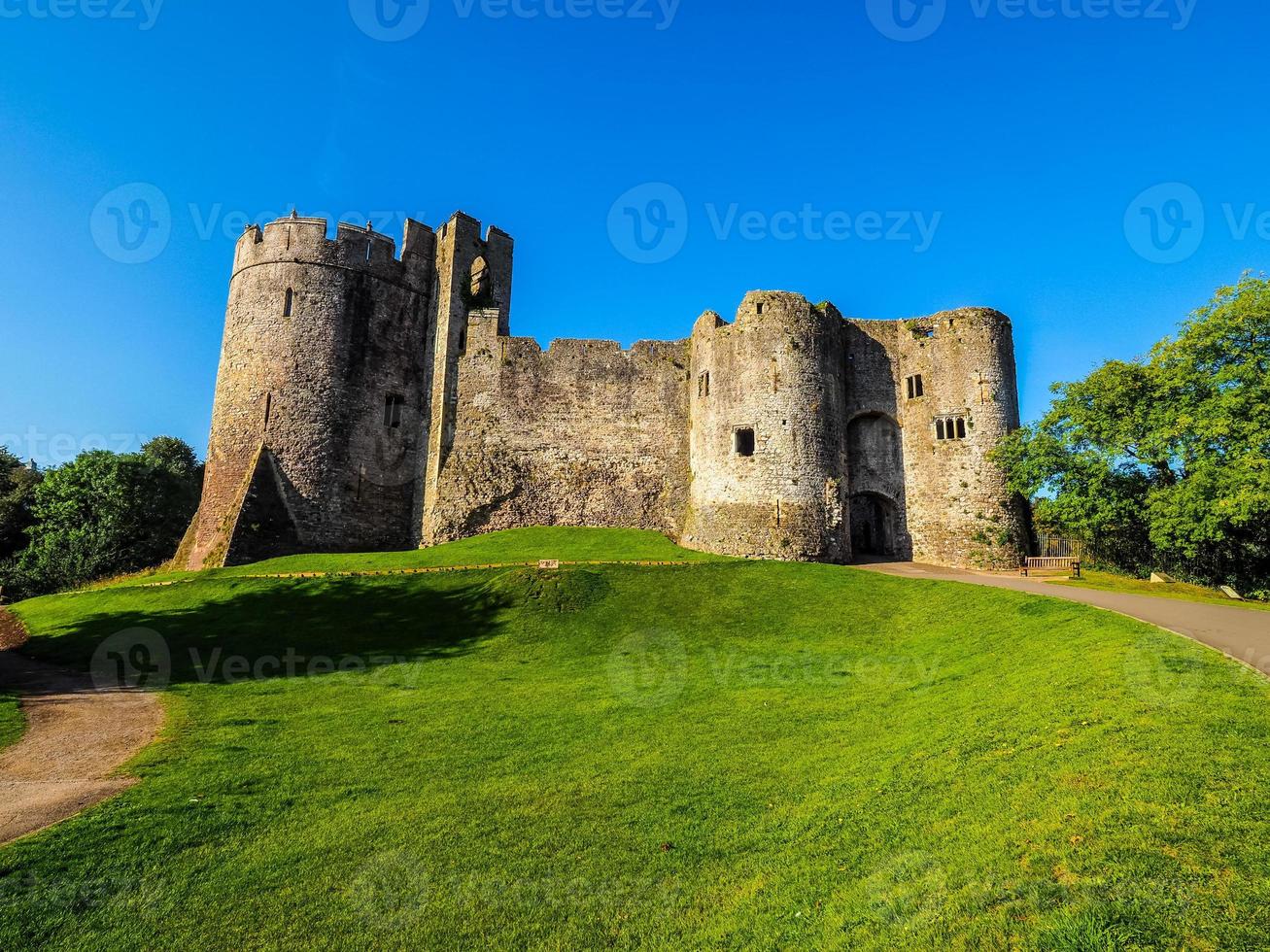 HDR Chepstow Castle ruins in Chepstow photo
