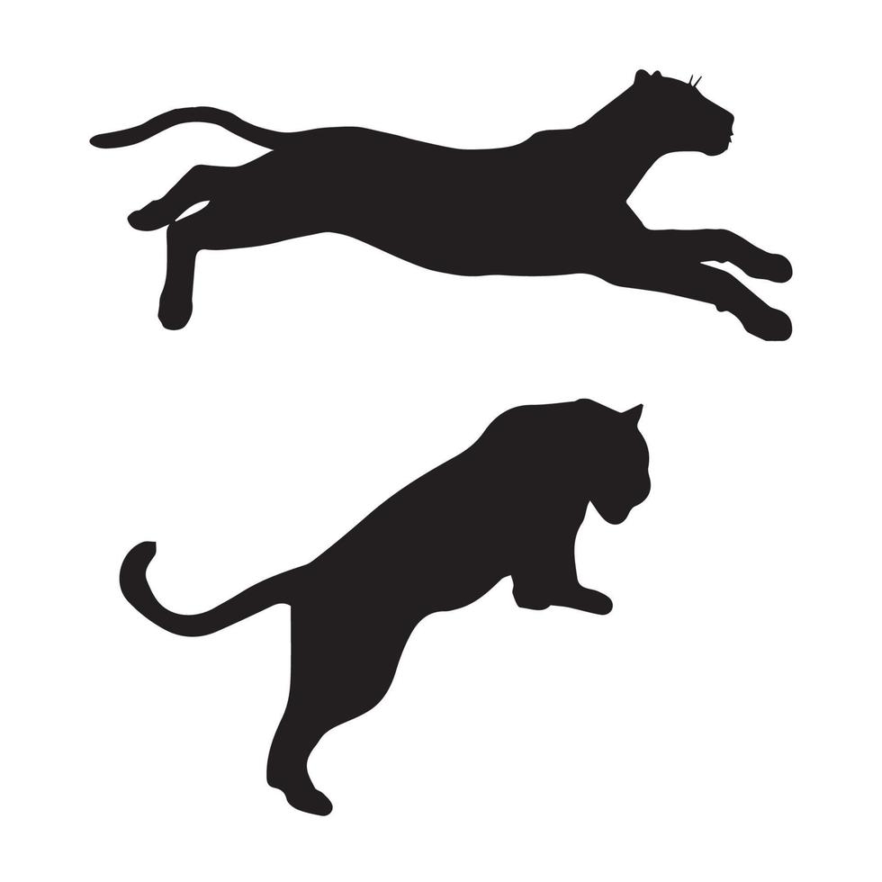 Leopard Silhouette Art vector