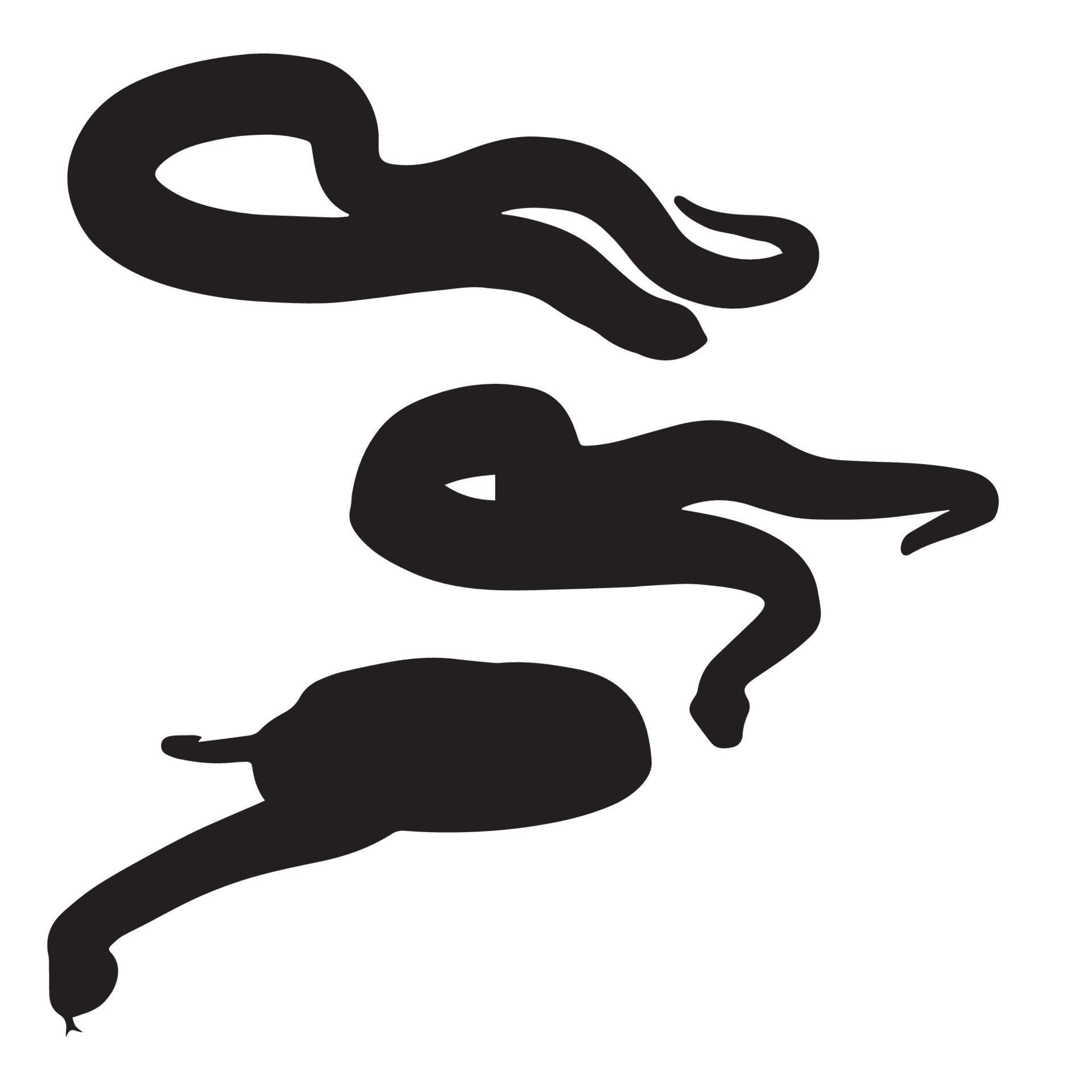 Python Snake Silhouette Art 7197704 Vector Art at Vecteezy