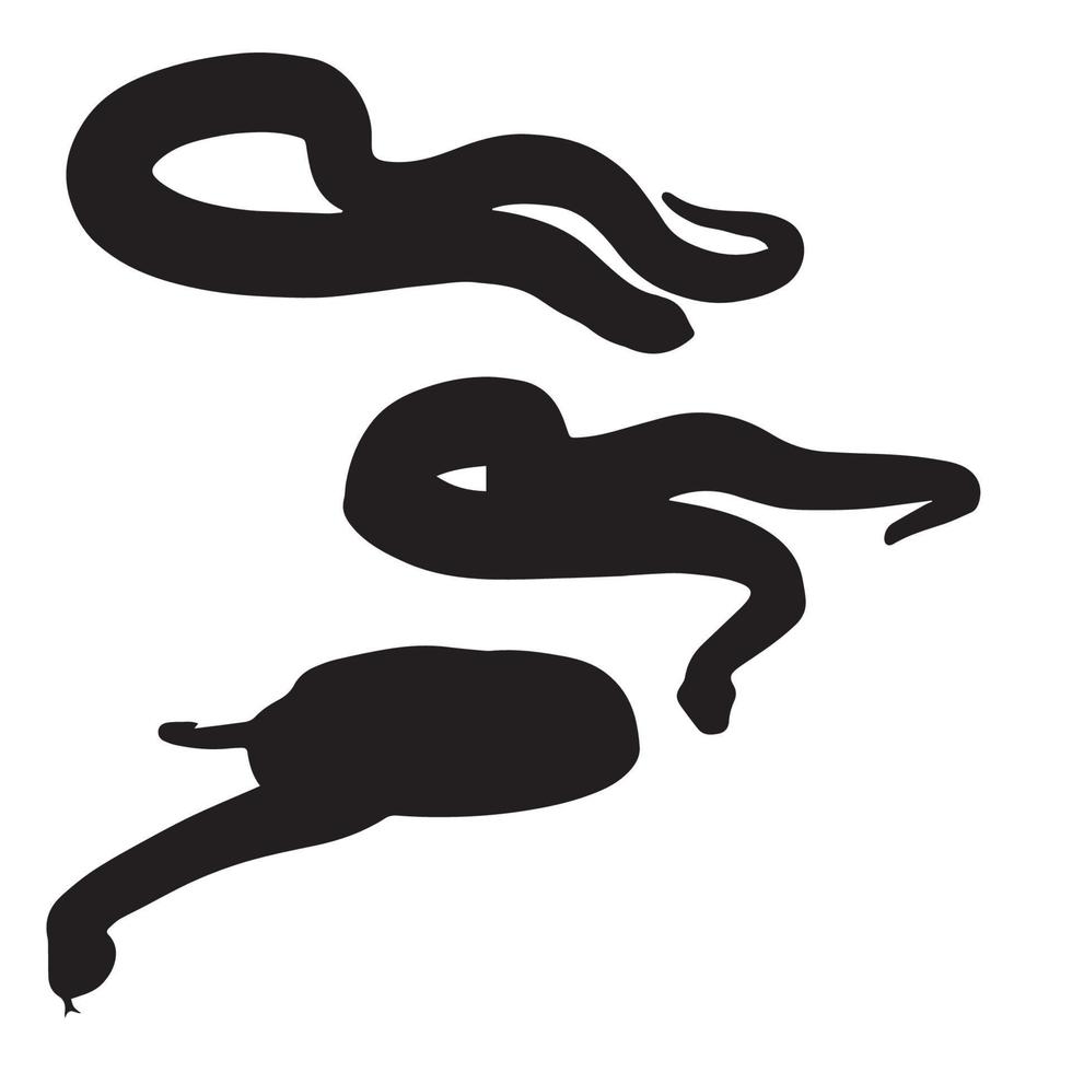 Python Snake Silhouette Art 7197704 Vector Art at Vecteezy