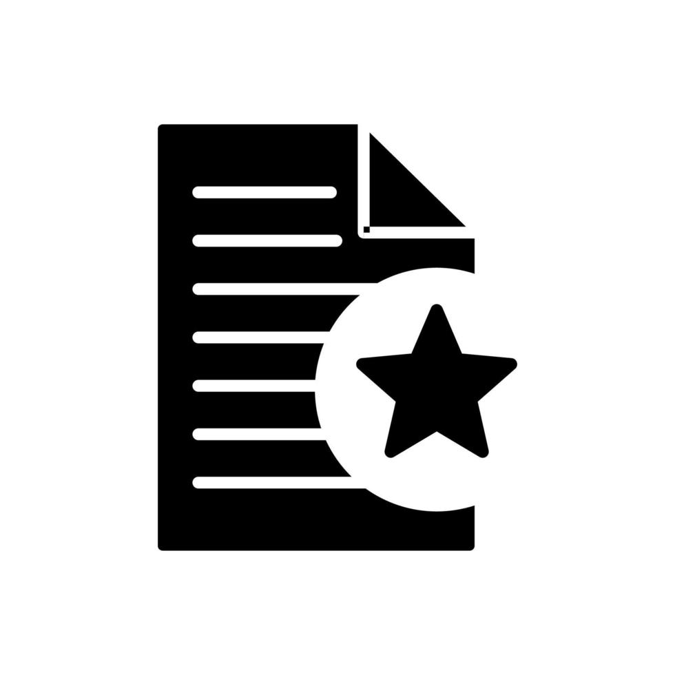 icono de vector de documento. ilustración aislada para diseño gráfico y web.