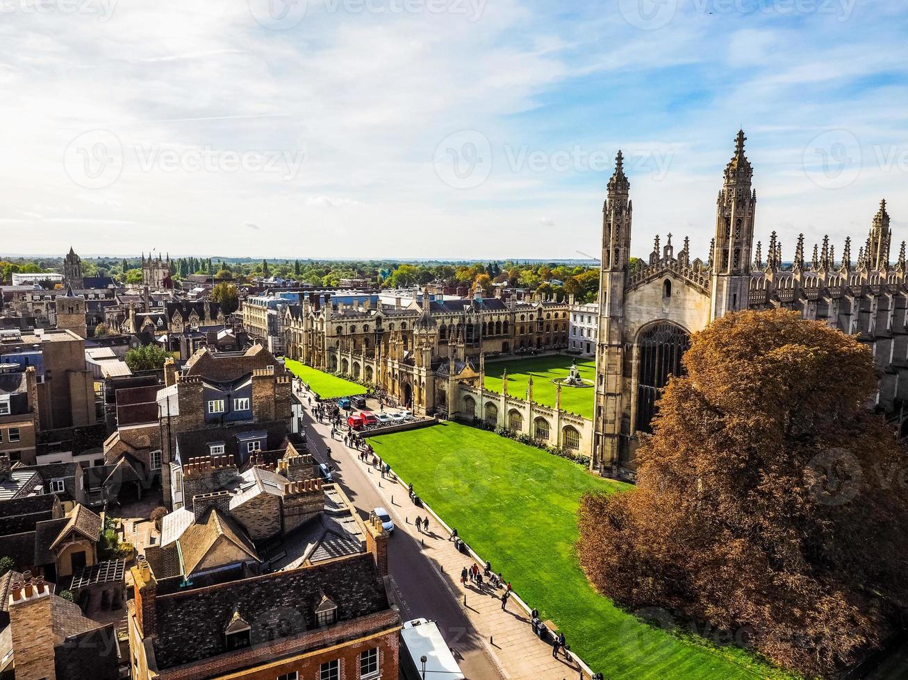 HDR Aerial view of Cambridge photo