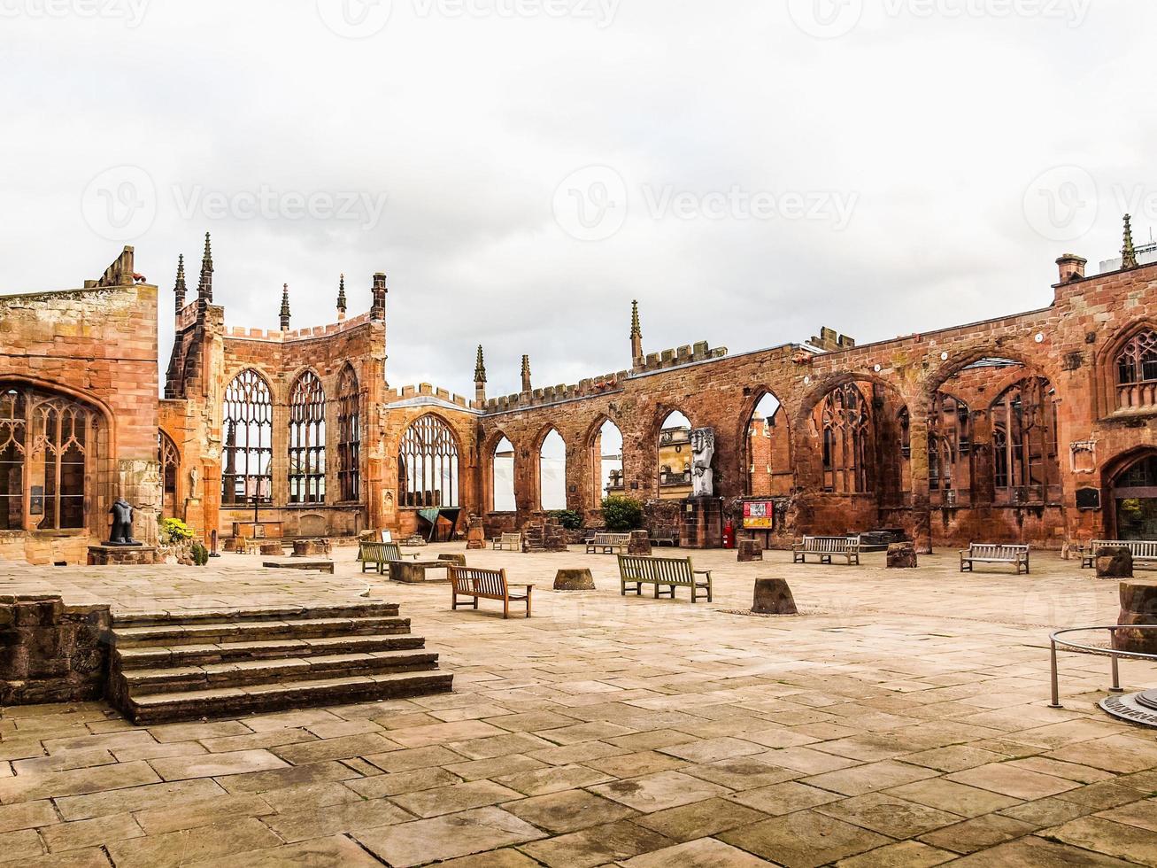HDR Coventry Cathedral ruins photo